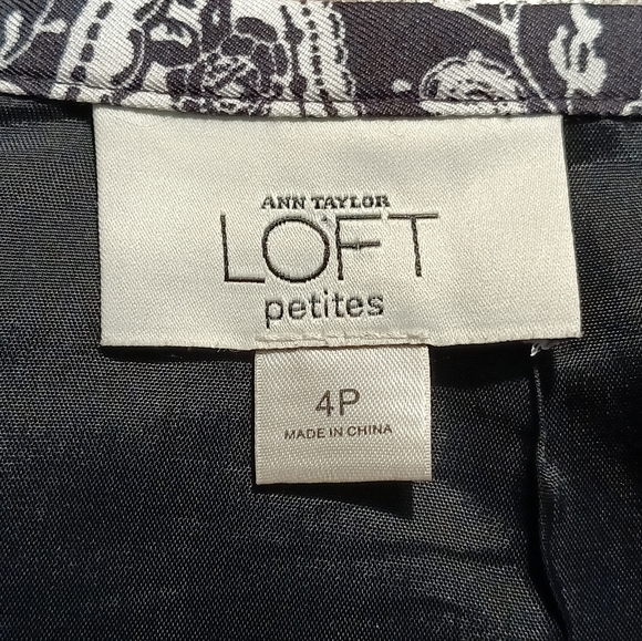 Ann Taylor Loft Petite Silk Skirt 4P - Picture 4 of 14